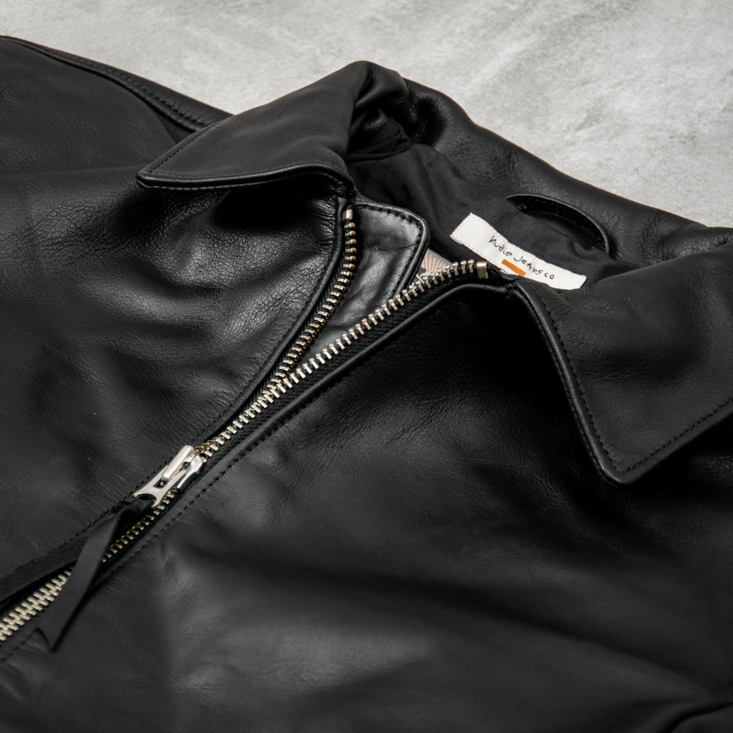 Nudie Eddy Rider Leather Jacket - Black