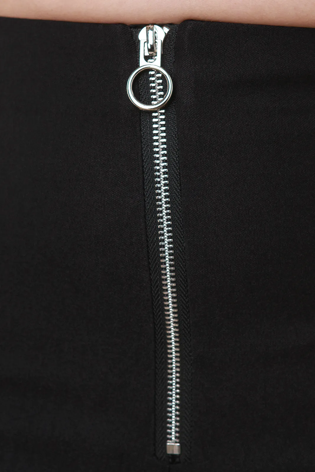 O-Ring Zipper Skinny Pants