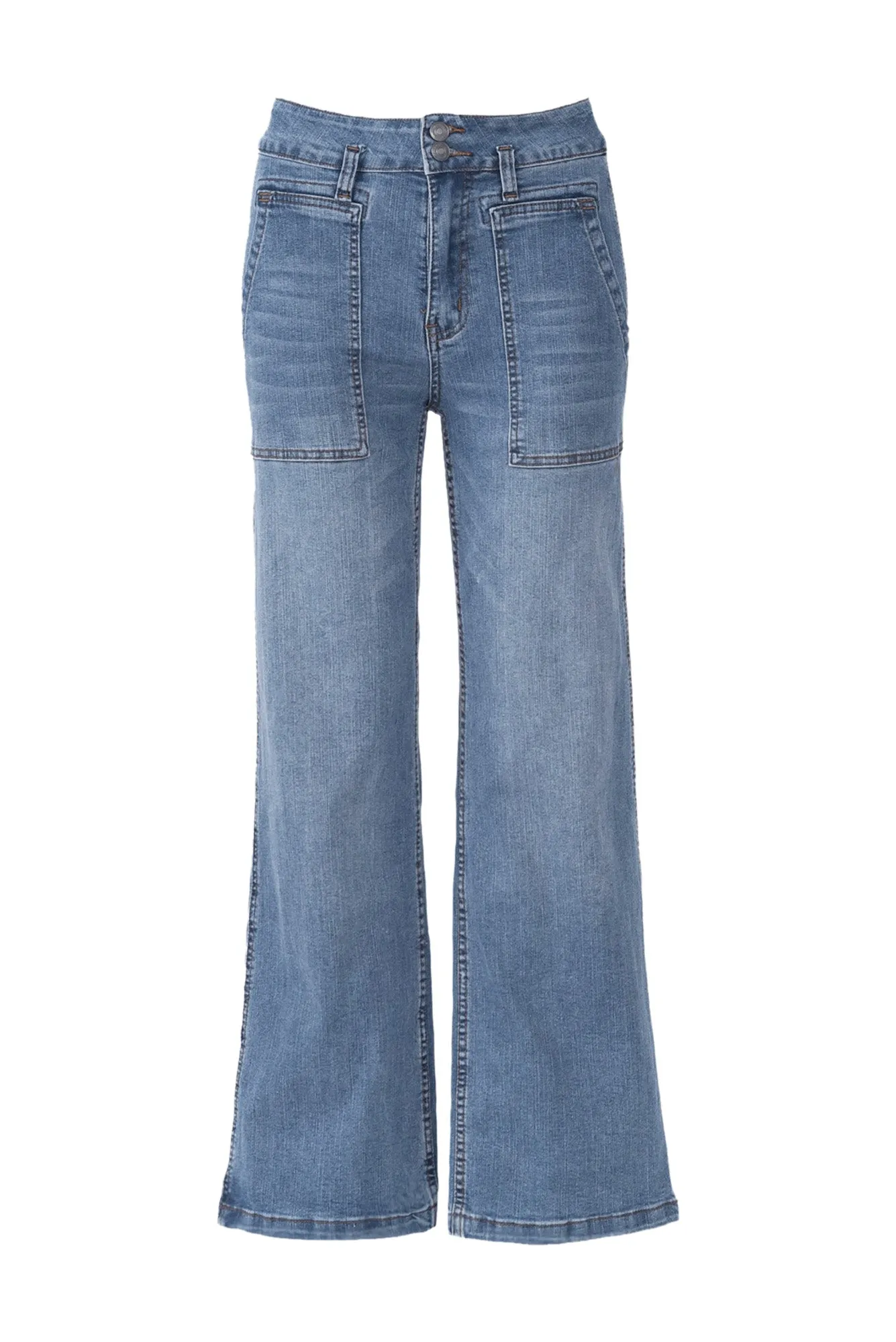 Orwell Mid Blue Wide Leg Jeans