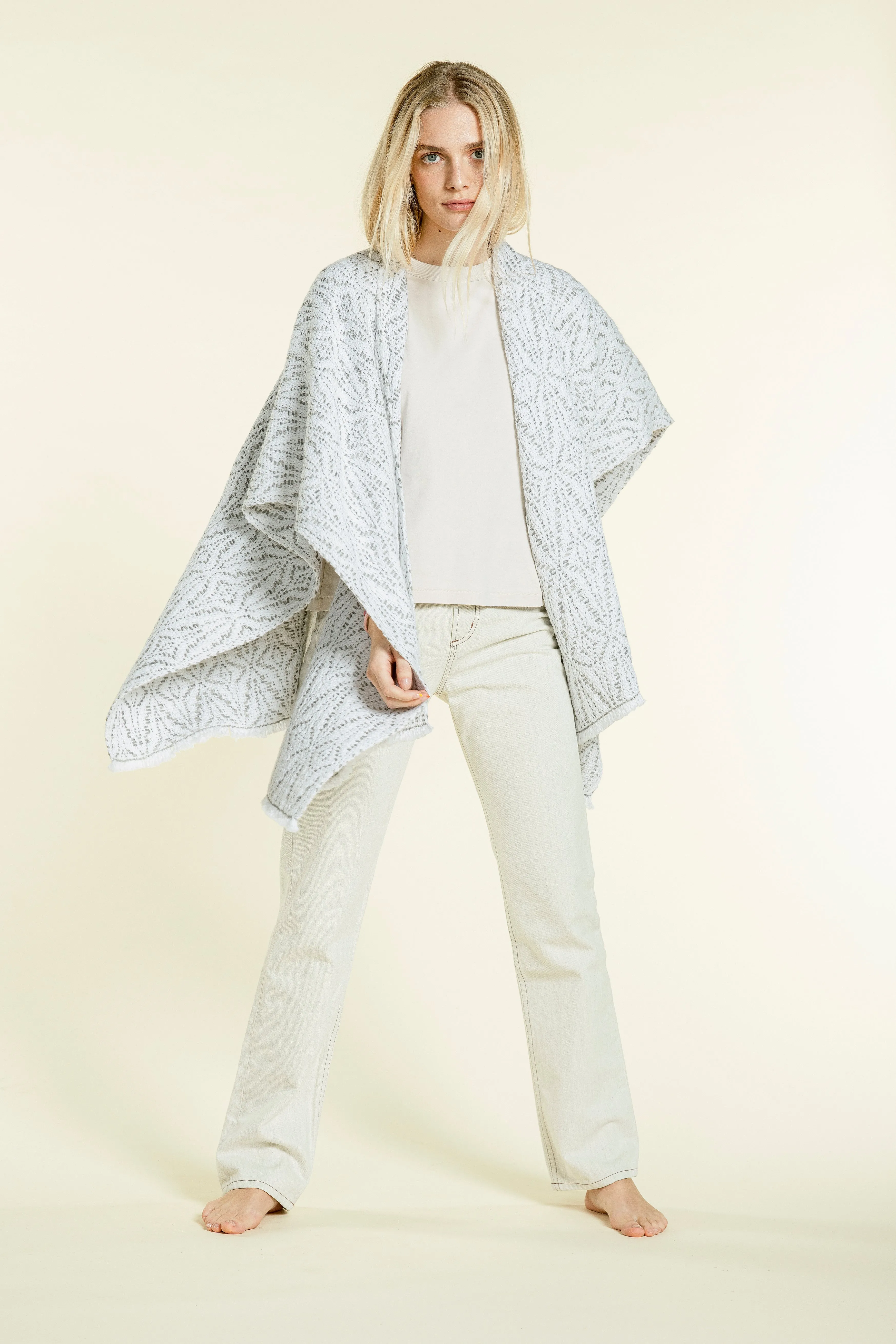 Oversized Cape Ava, Summer Chalk