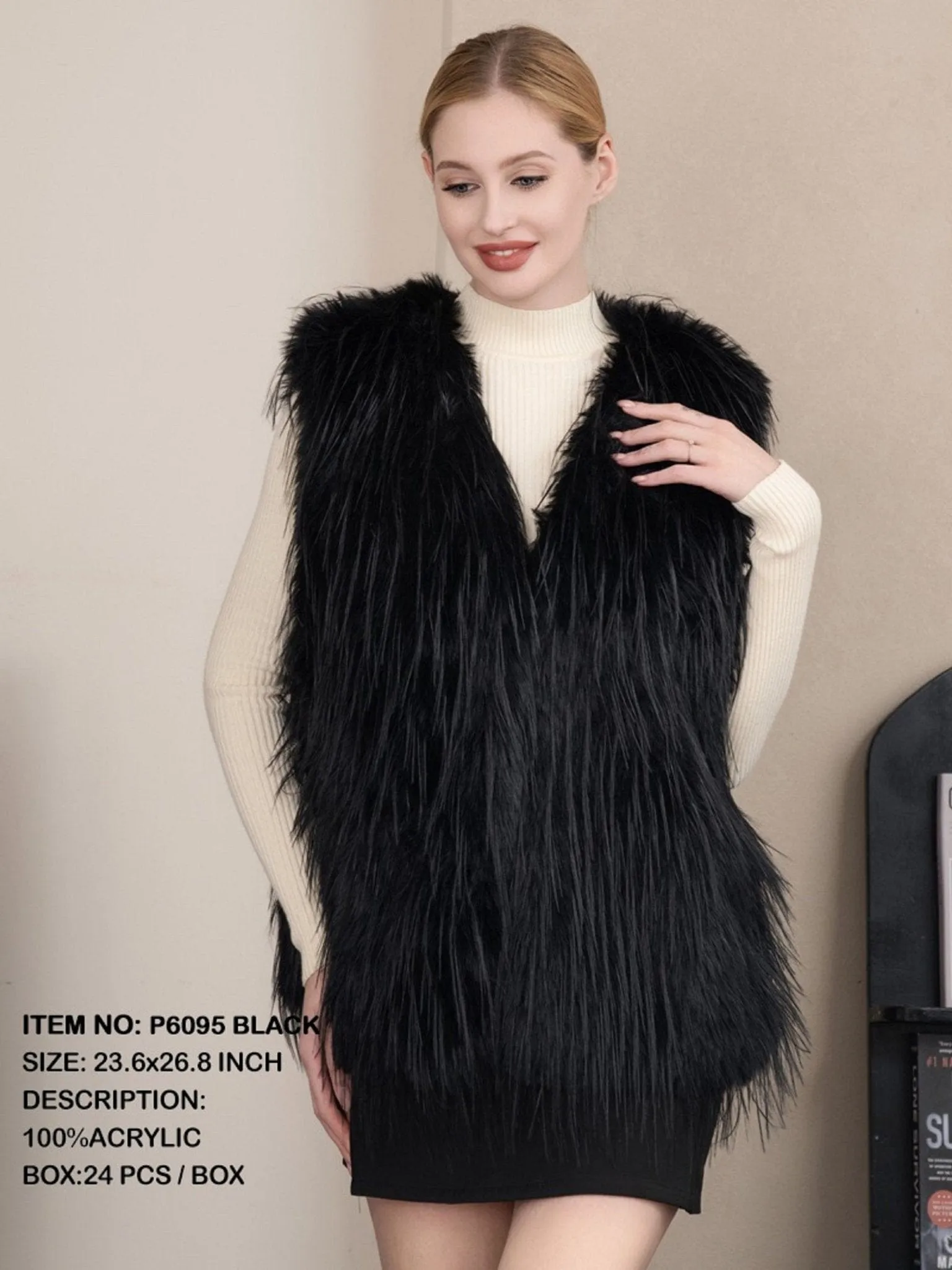 P6095 Miranda Faux Fur Vest