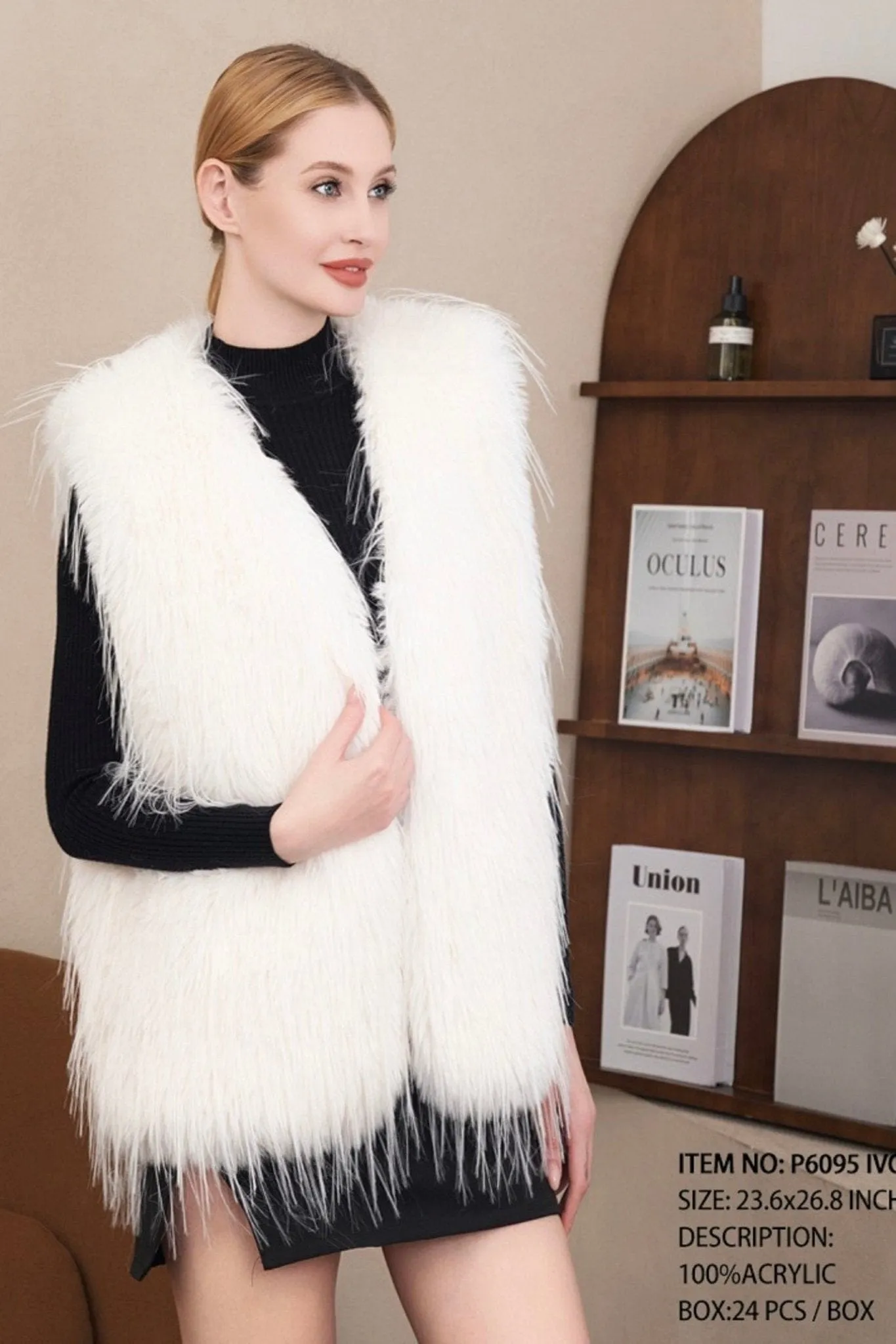 P6095 Miranda Faux Fur Vest