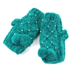 Pearl Winter Gloves-Teal