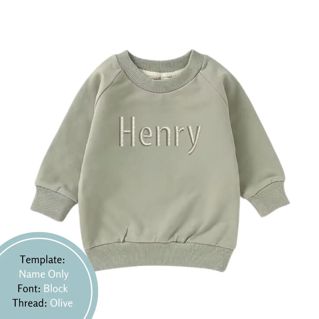 Personalised Name Baby and Toddler Crewnecks