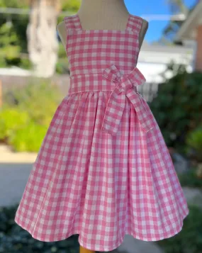 Pink White Gingham Barbie Inspired Dress Costume