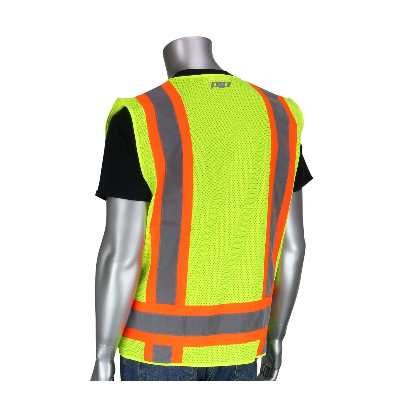 PIP 302-0500 ANSI Type R Class 2 Two-Tone Eleven Pocket Surveyors Vest, 1 Each