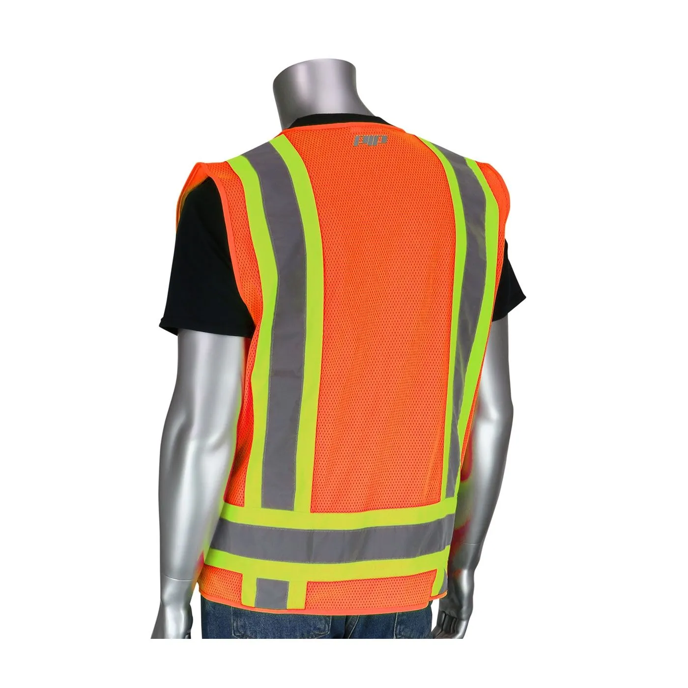 PIP 302-0500 ANSI Type R Class 2 Two-Tone Eleven Pocket Surveyors Vest, 1 Each