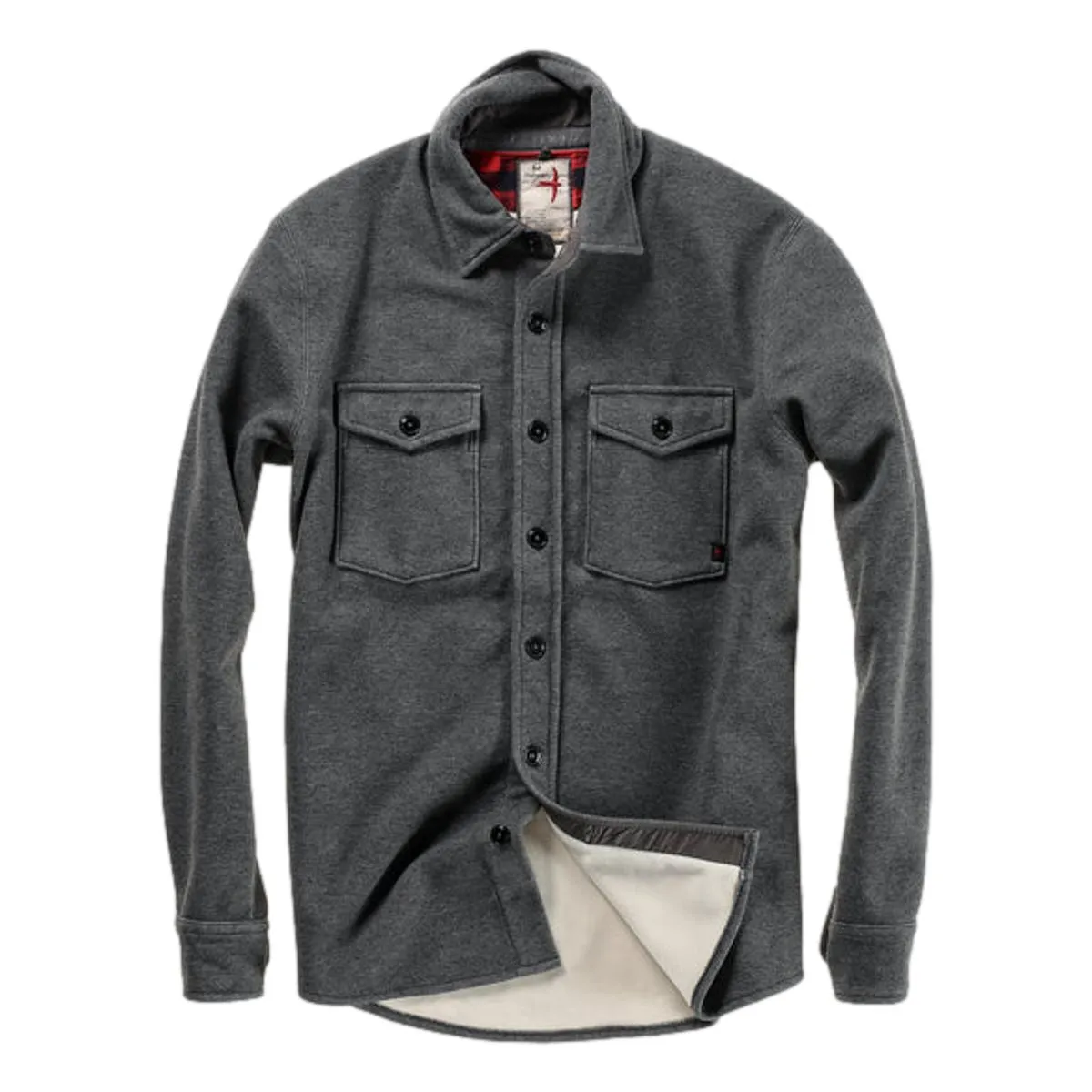 Pique Fleece Workshirt Dark Grey