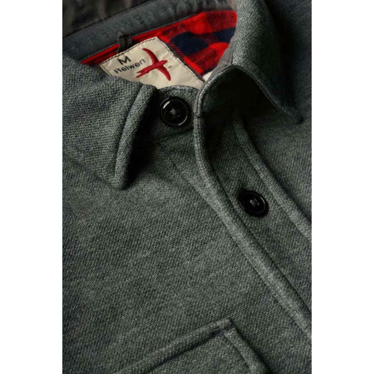 Pique Fleece Workshirt Dark Grey