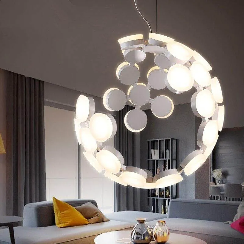 Postmodern LED Nordic Hanging Half Star Chandelier