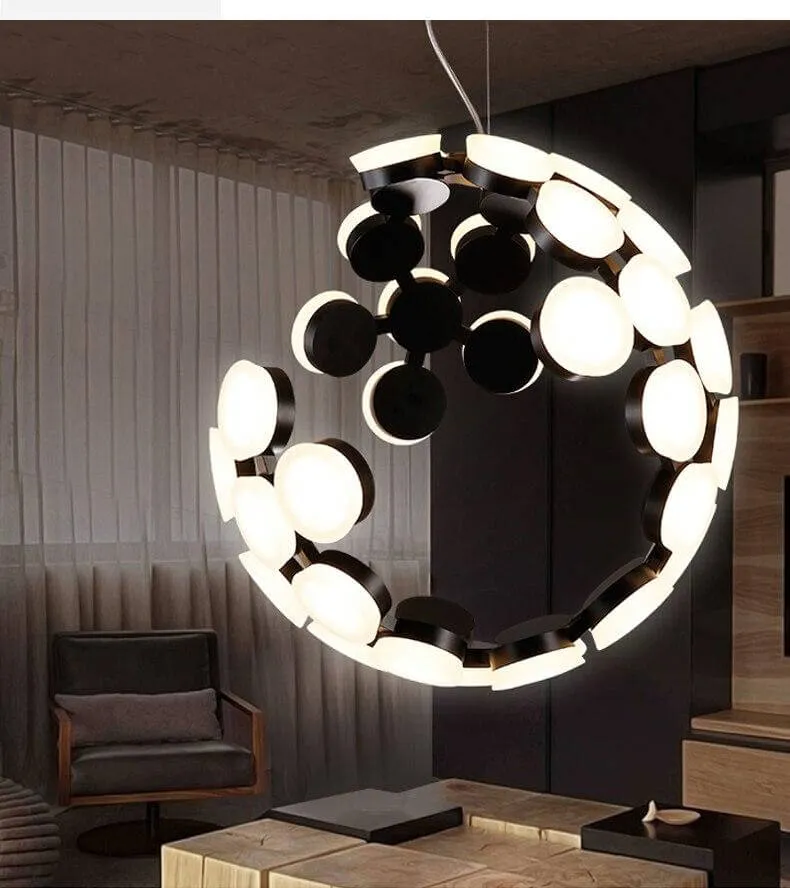 Postmodern LED Nordic Hanging Half Star Chandelier