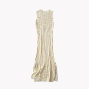 Pre Order:  Side Slit Sleeveless Knitted Dress