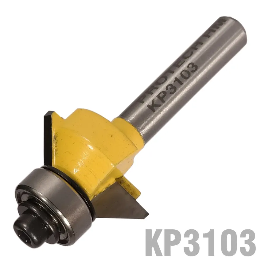 PRO-TECH BEVEL TRIM 1/2' X 1/4' BOTTOM BEARING 45  1/4' SHANK KP3103