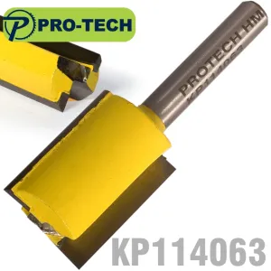 PRO-TECH STRAIGHT BIT 3/4'(19MM) X 1'(25.4MM) CUT 2 FLUTE WITH BOTTOM CUT 1/4' KP114063