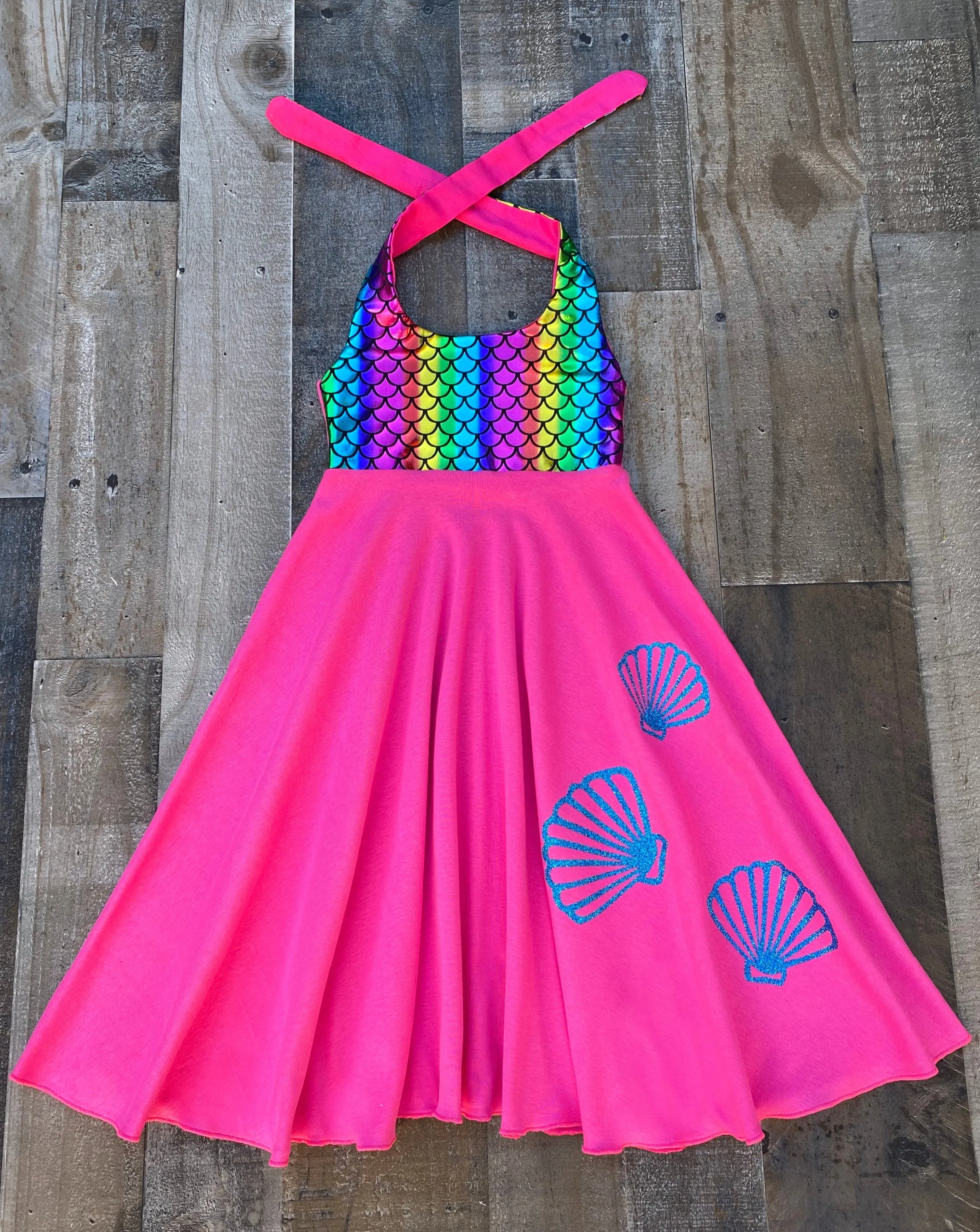 Rainbow Mermaid Twirl Dress