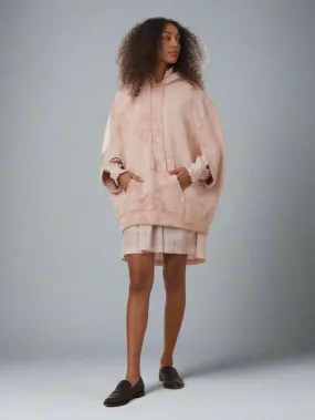 Raquel Allegra BLUSH CLOUD VINTAGE FLEECE PONCHO