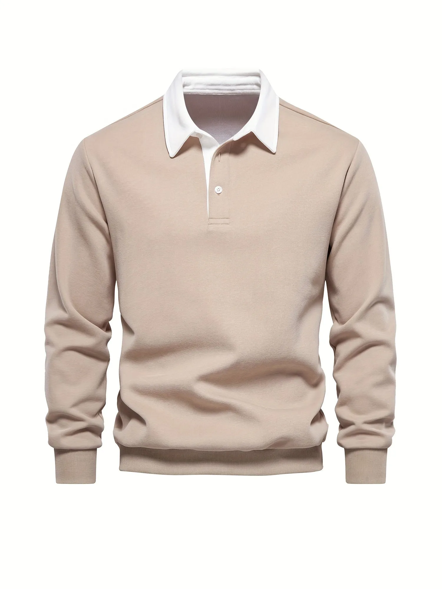 Retro Color Block Mens Casual Pullover Perfect for SpringFall