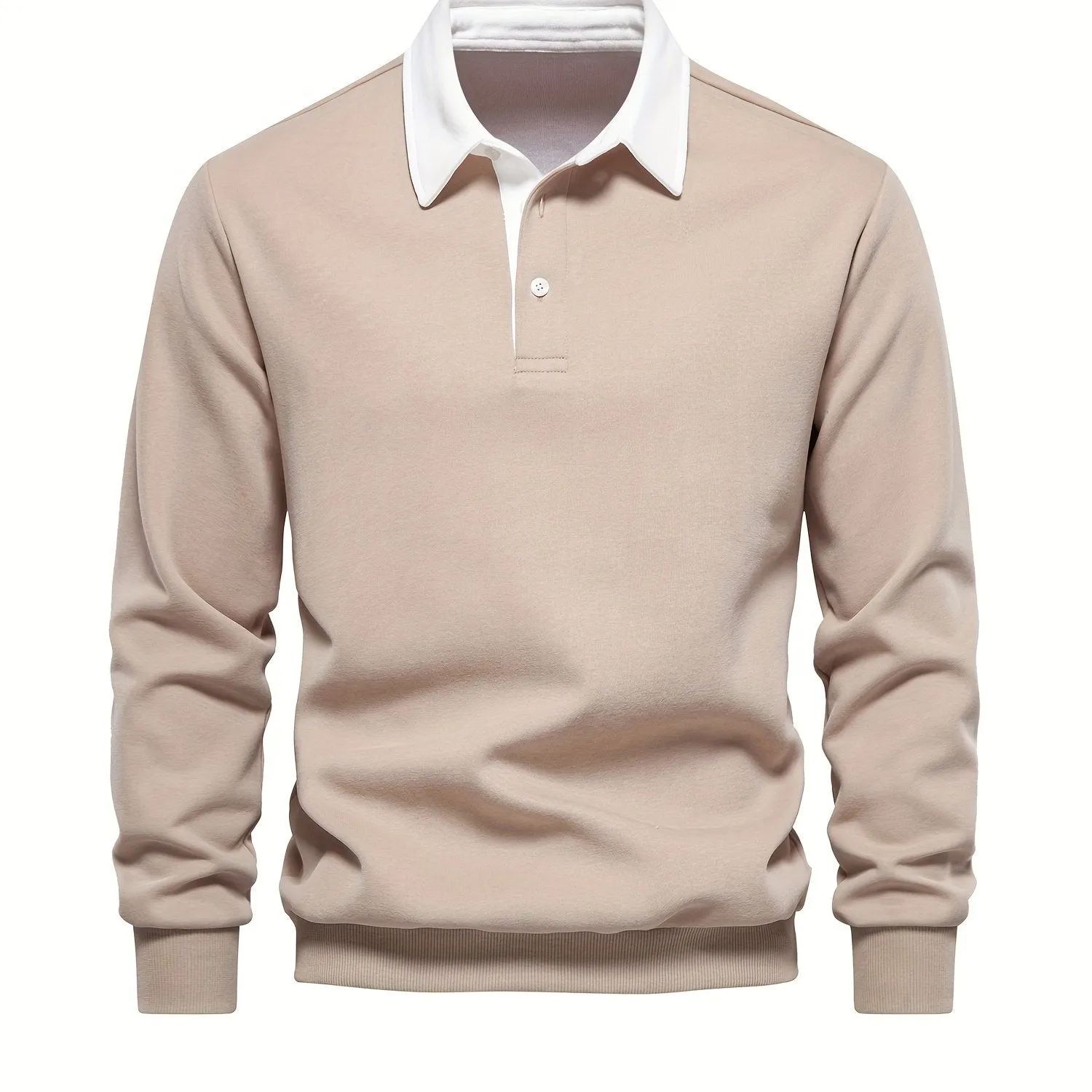 Retro Color Block Mens Casual Pullover Perfect for SpringFall