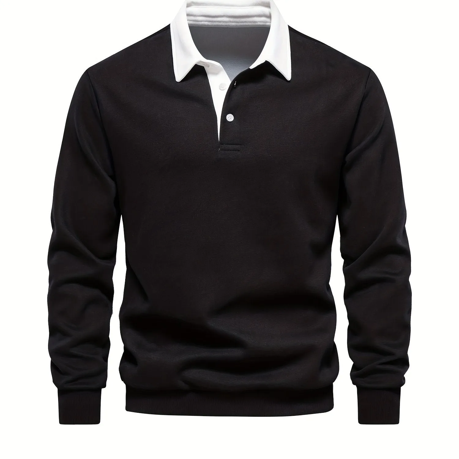 Retro Color Block Mens Casual Pullover Perfect for SpringFall