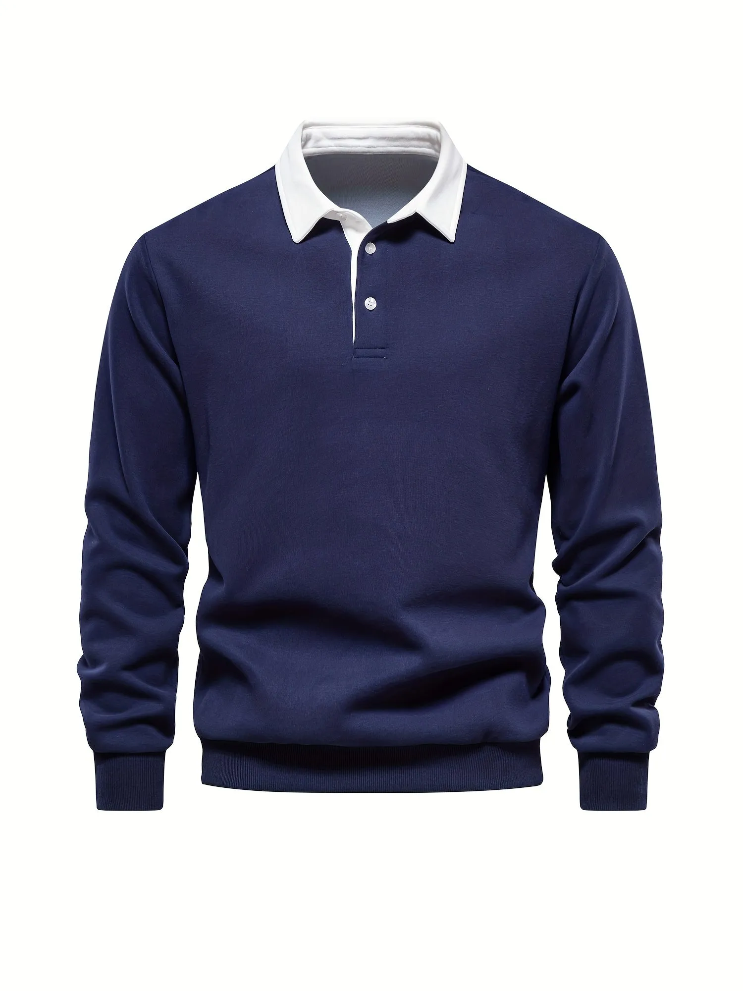 Retro Color Block Mens Casual Pullover Perfect for SpringFall