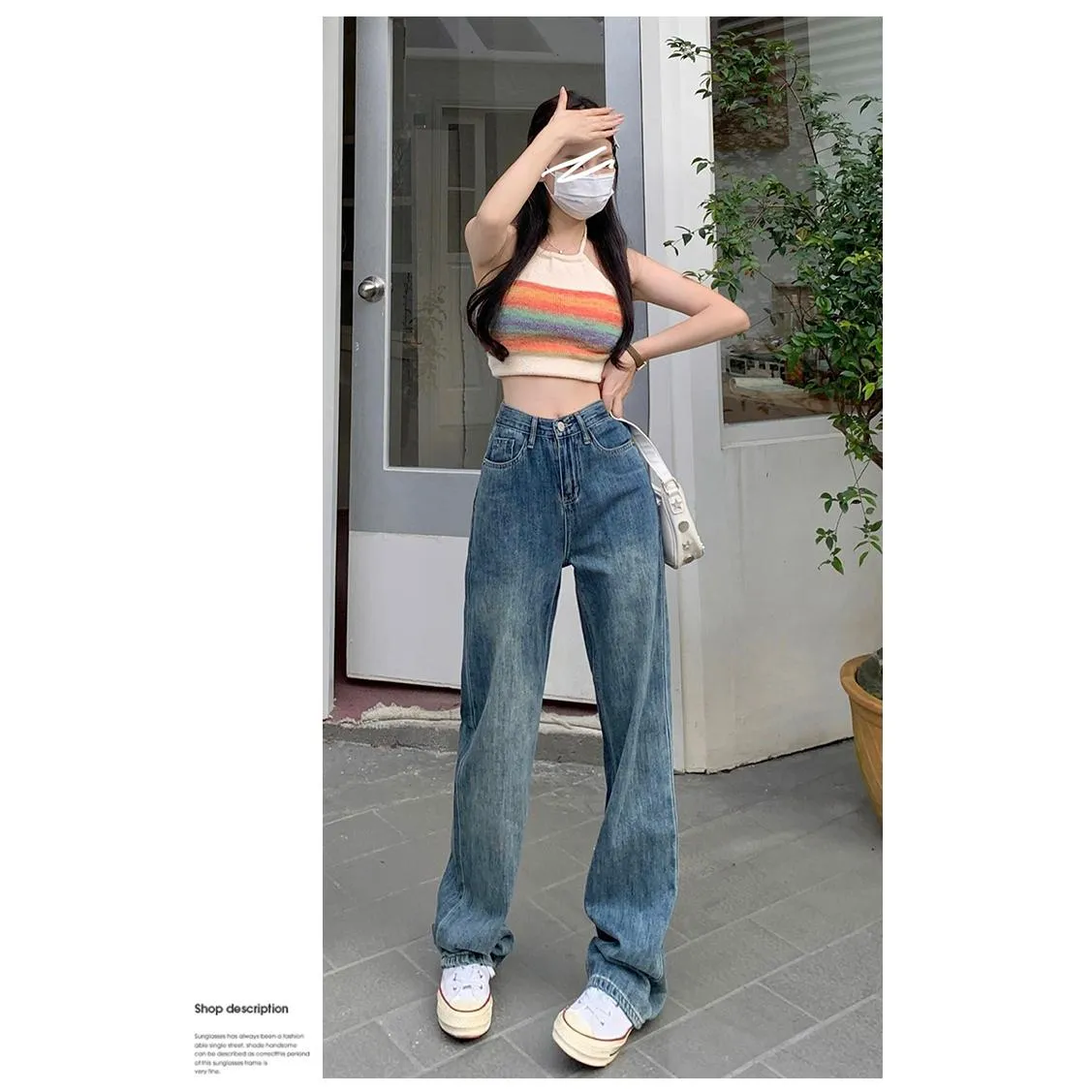 Retro Loose Fit High-Quality Cropped & Regular & Long Straight Leg Jeans