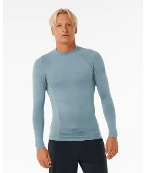 Rip Curl Dawn Patrol UPF Perf L/S Rashguard-Mineral Blue Marle