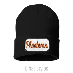 Script Phantoms Patched West De Pere Logo Beanies