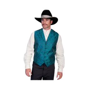 Scully Leathers Men's Teal Paisely Vest