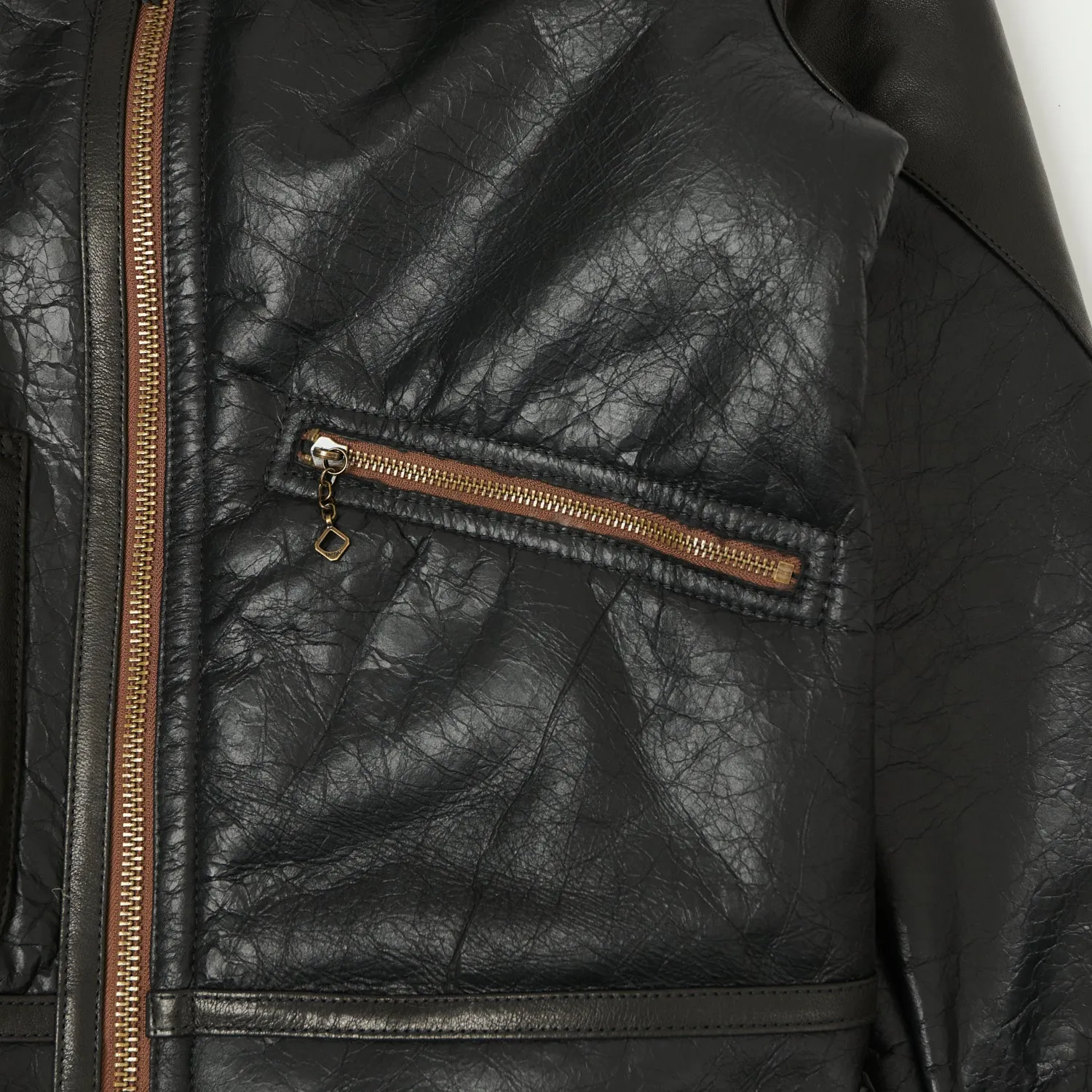 Shangri-La Heritage 'Aviatore' B-3 Shearling Flight Jacket - Black