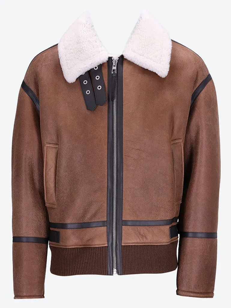 Shearling aviator jacket