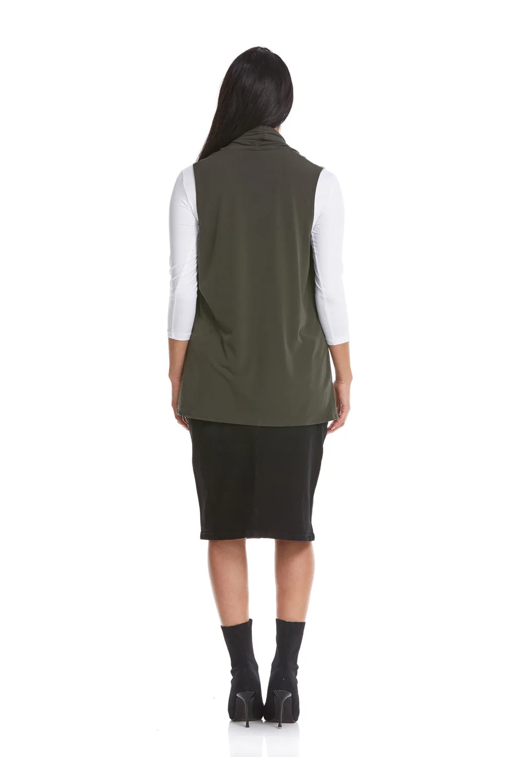 Sleeveless Loose Fitting Open Front Vest for Women 'Azalea'