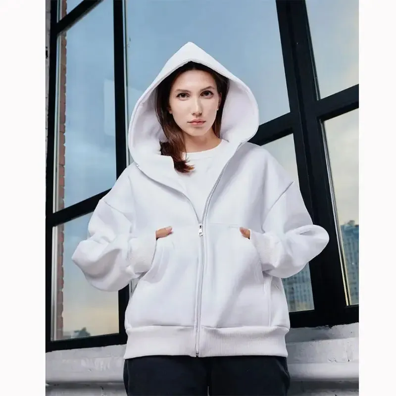 Solid color Hoodies Autumn Hooded Sweatshirts Men's women Hoodie Cardigan Solid Color Classic Jacket Men Coat Men women Clothing