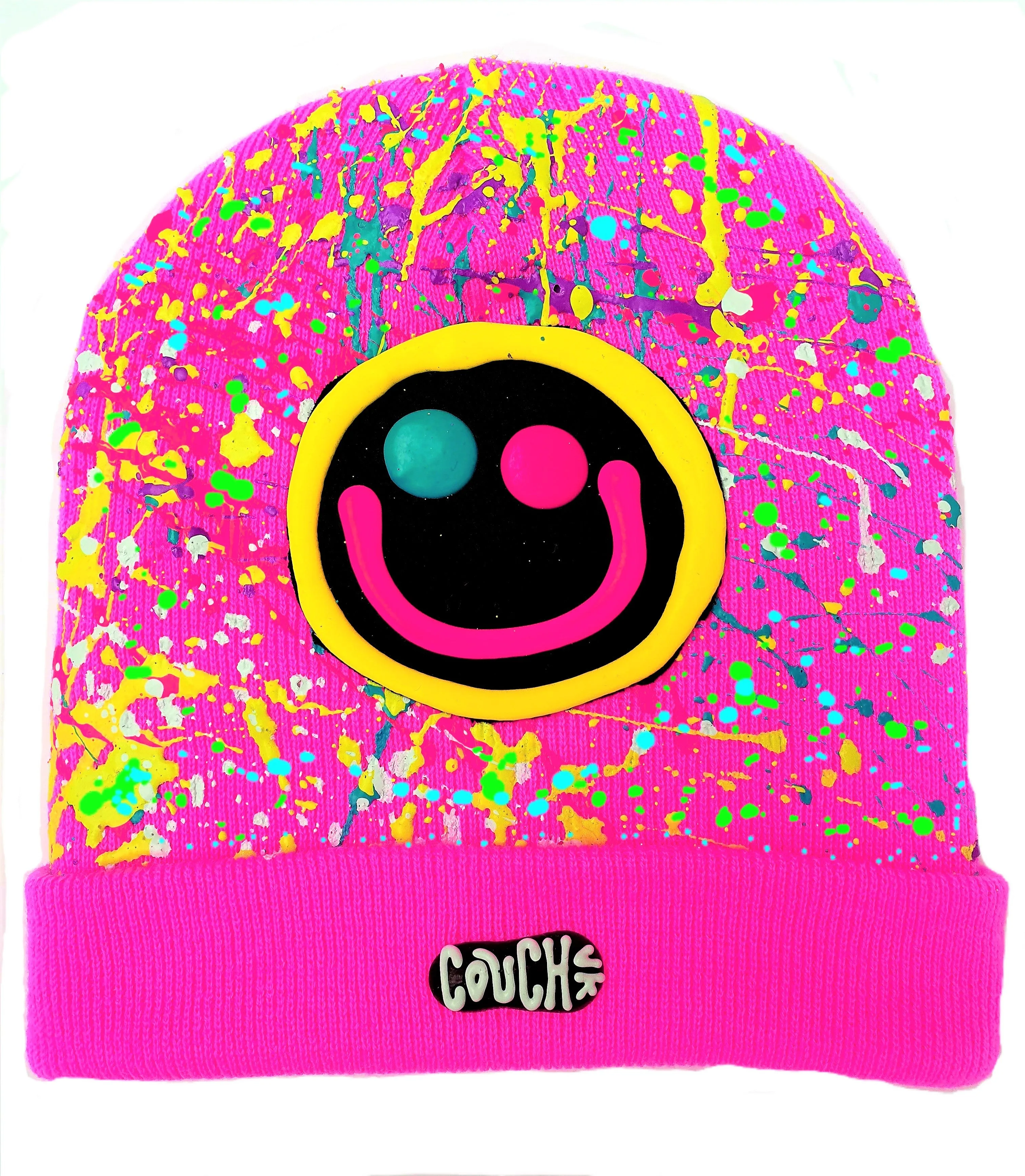 SQUIDGY FACE BEANIE PINK