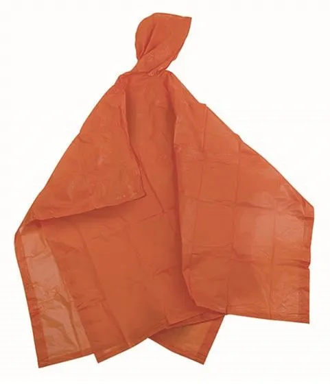 Stansport Vinyl Fashion Poncho - 52IN X 80IN - Orange