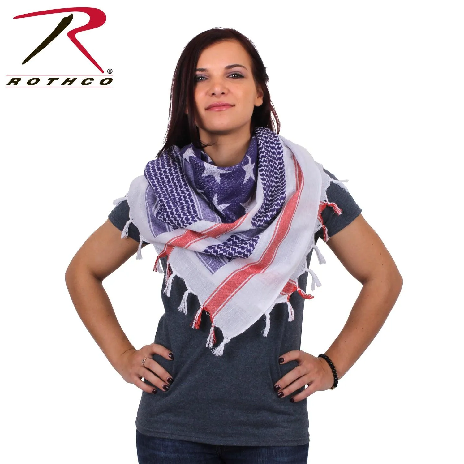 Stars and Stripes US Flag Shemagh Tactical Desert Keffiyeh Scarf