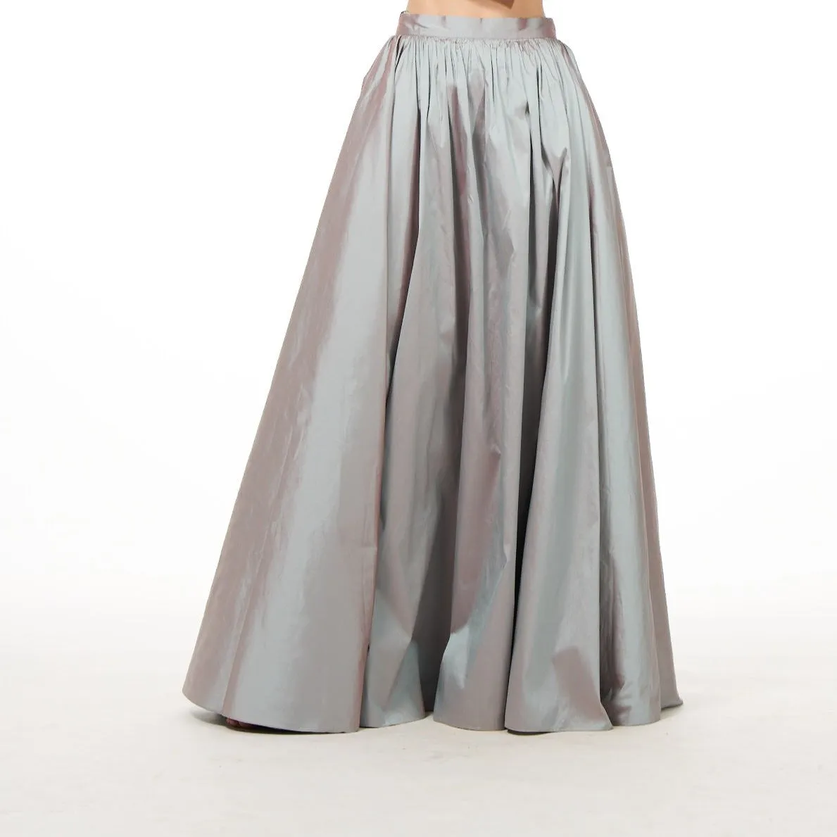 SUBLIME BLUE PLEATED SOFT TAFFETA BALLGOWN SKIRT