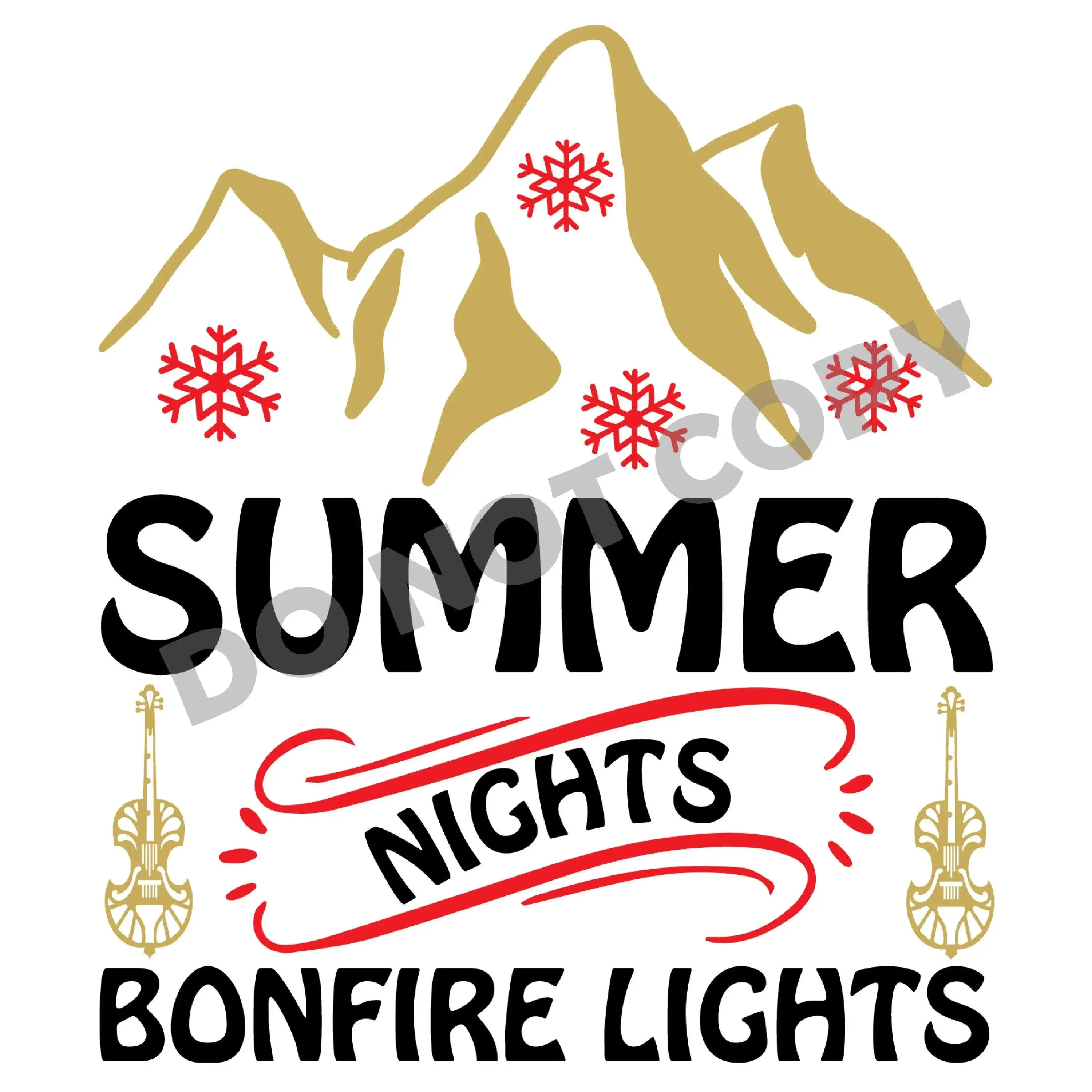 Summer Nights bonfire Lights - DTF Transfer