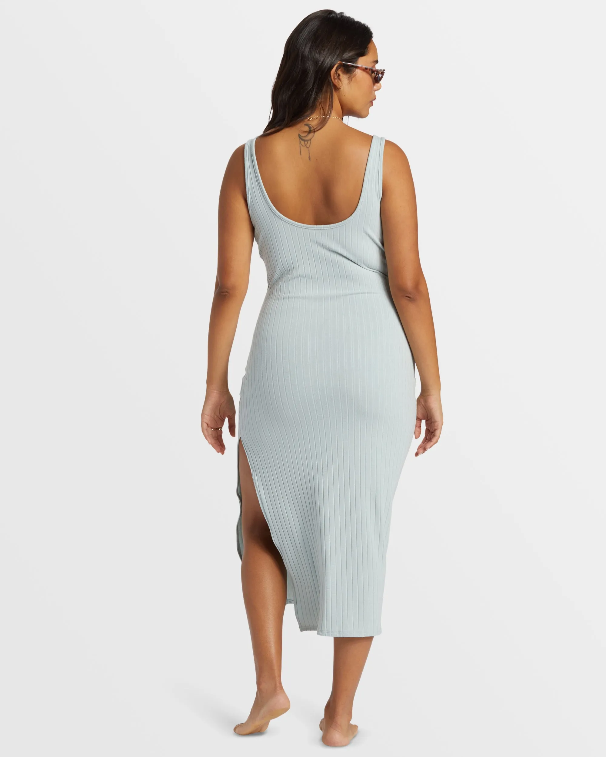 Take A Look Rib Knit Dress - Dusk Blue