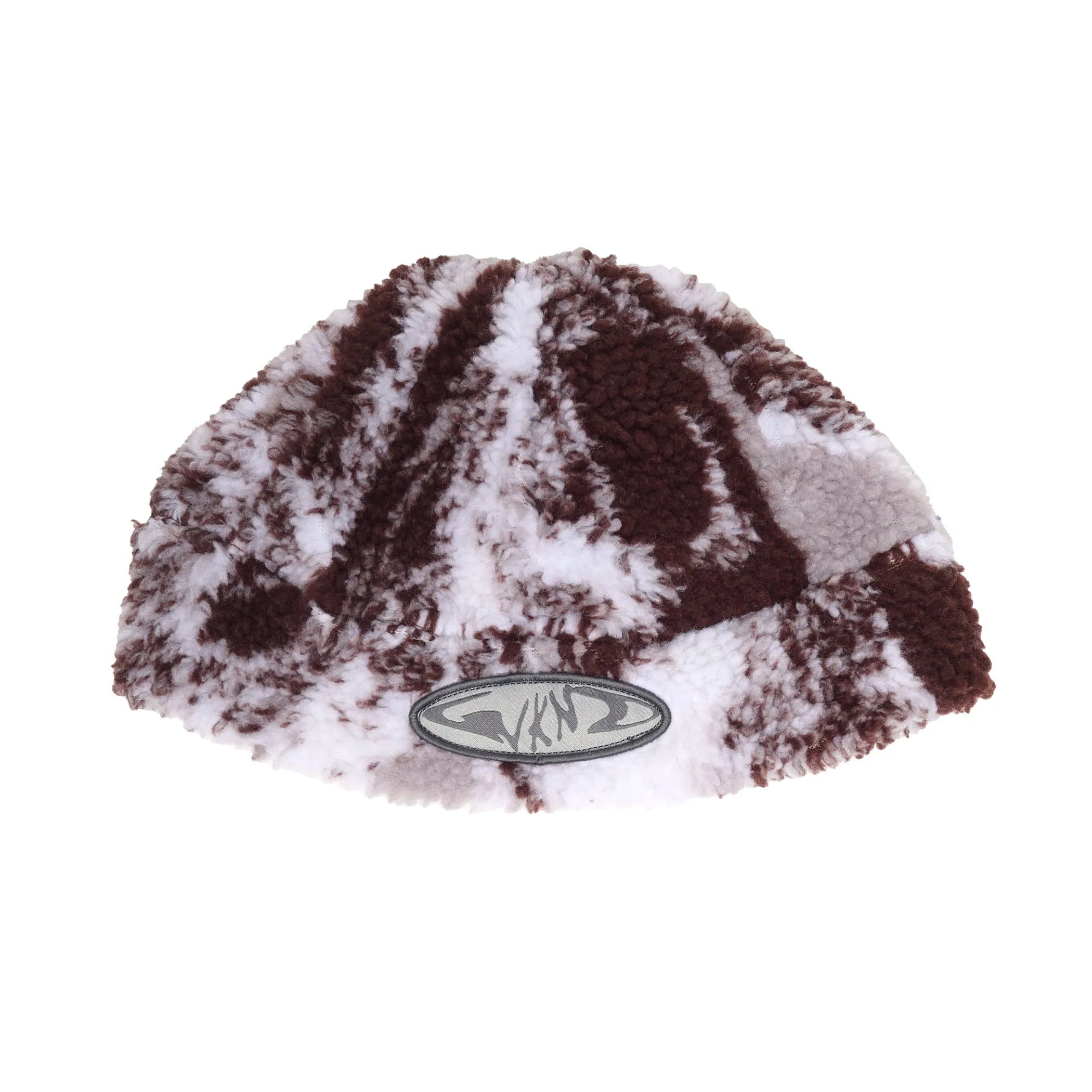 Temple Fleece Beanie - Camo Brown