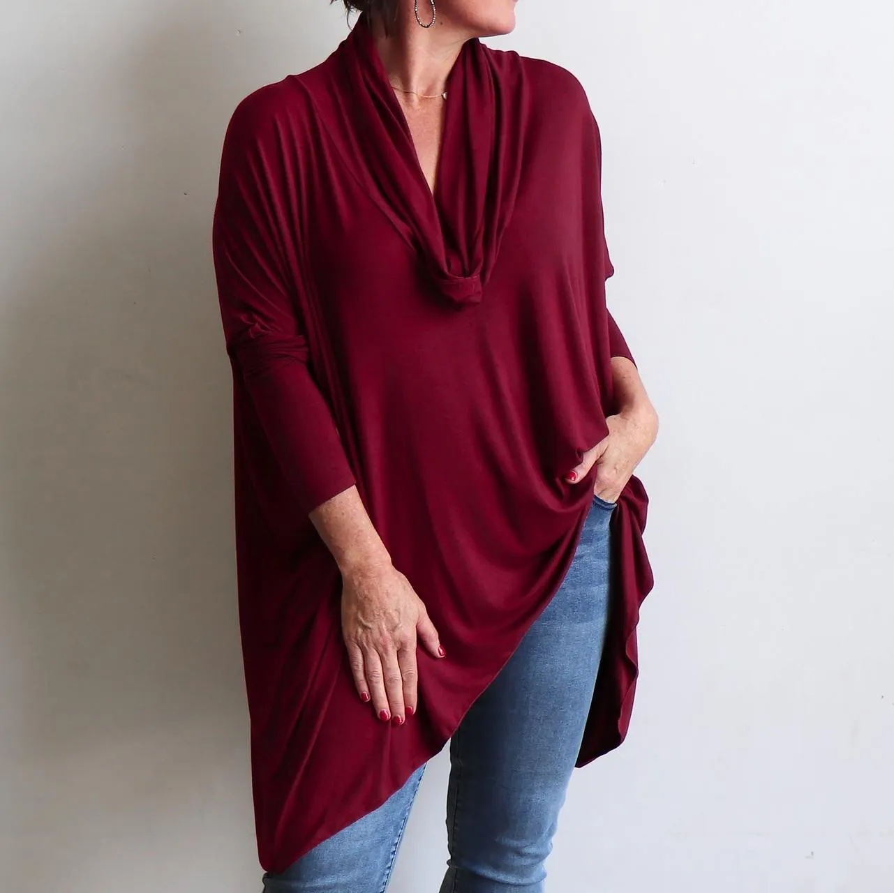 The Glider Poncho Tee in Bamboo