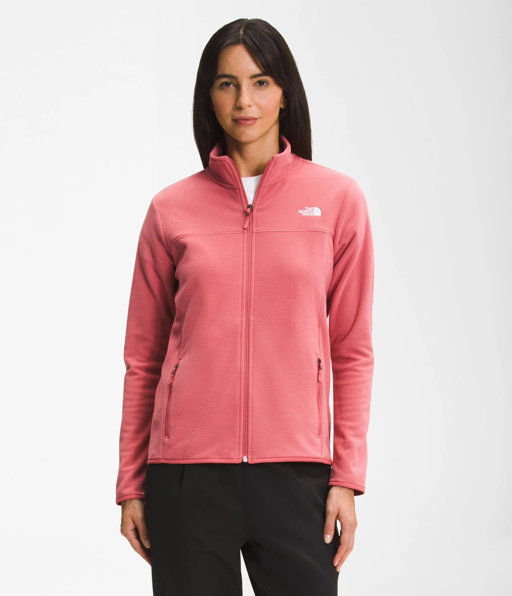 The North Face Womens TKA Glacier Fleece Full Zip Jacket - Slate Rose