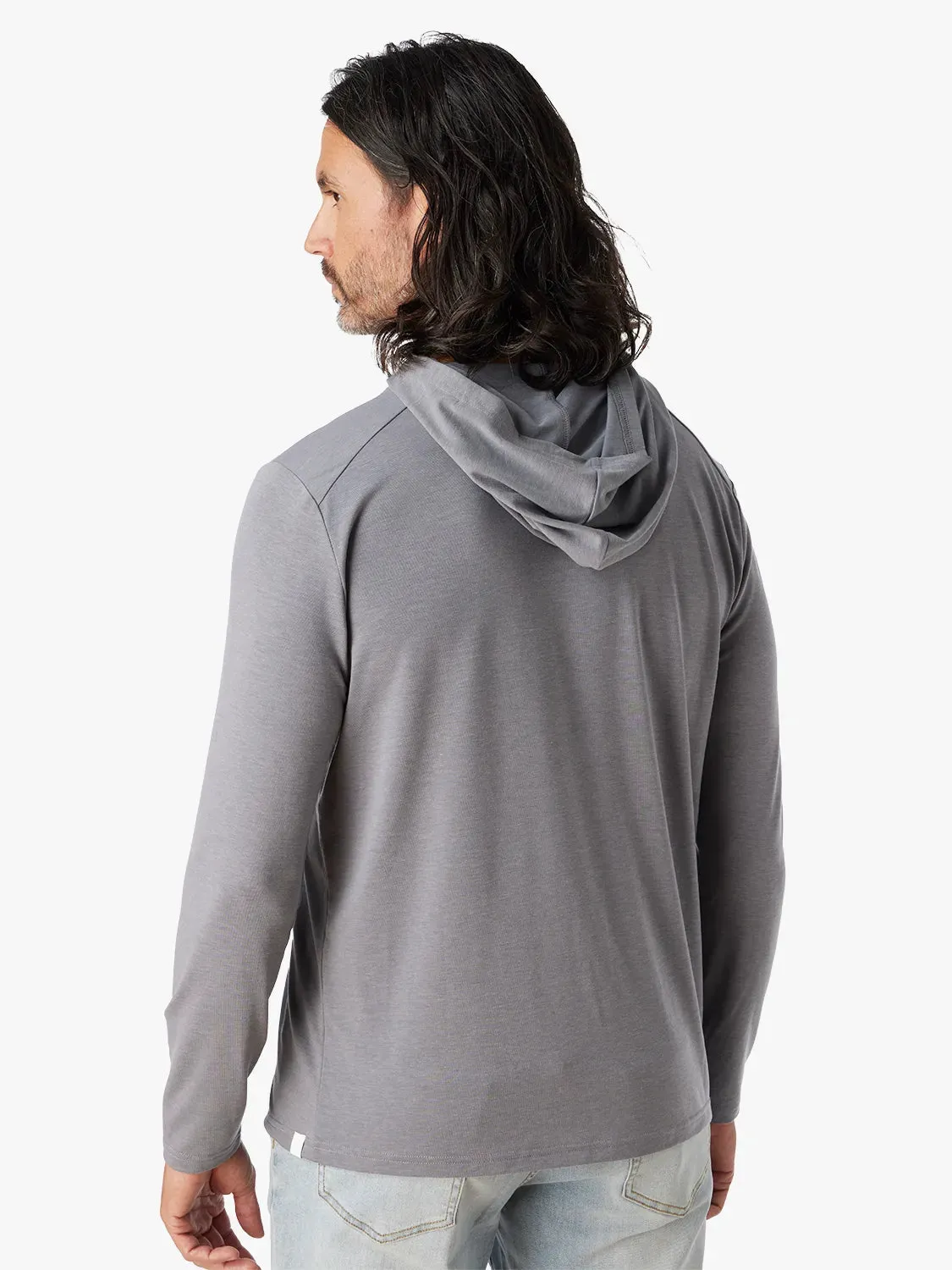 The SeaBreeze Hoodie | Heather Grey Bluebird Stripe