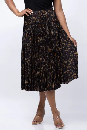 Theory Sunburst Skirt in Dark Brown