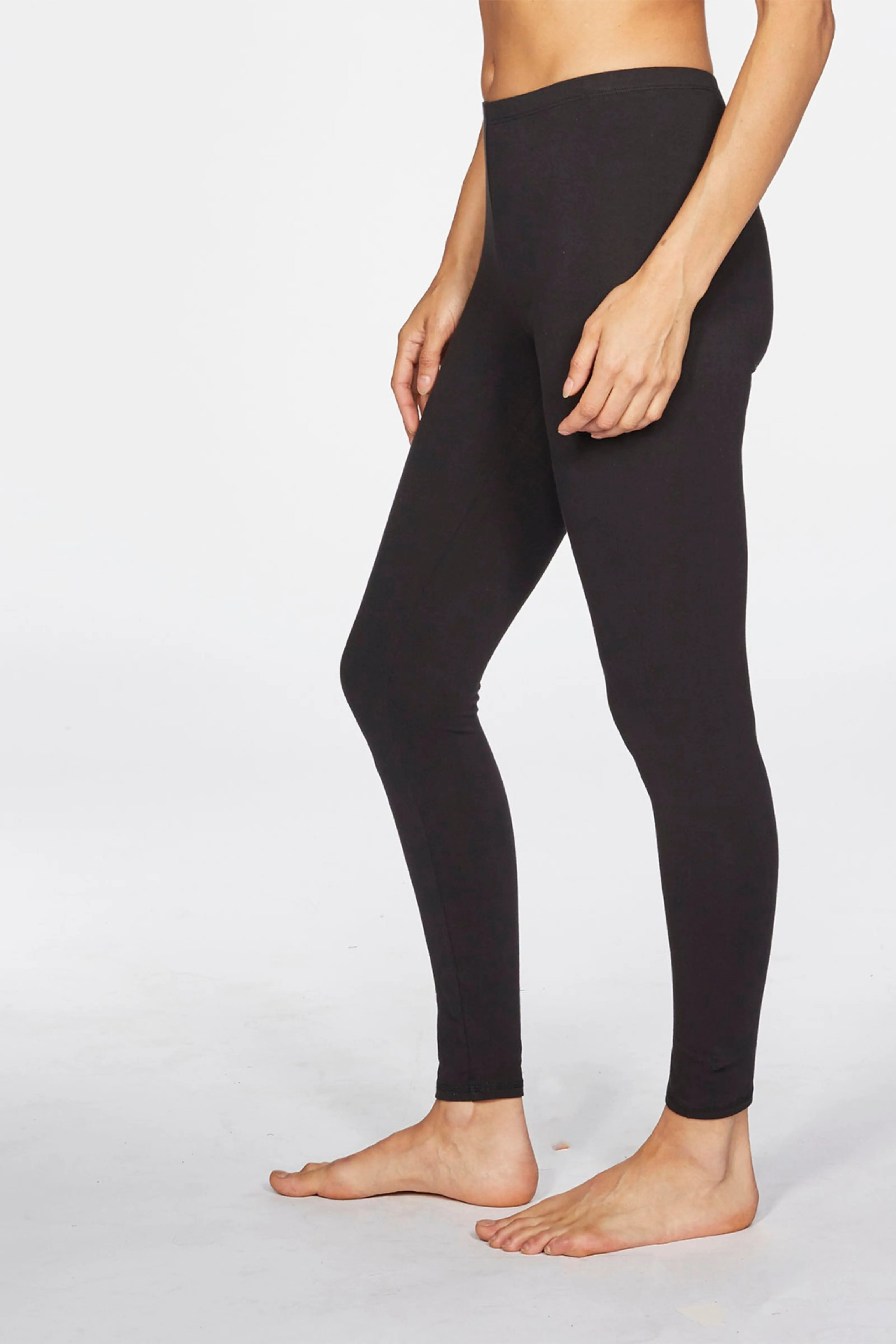 Thought Essential Bamboo Organic Cotton Base Layer Leggings In Black