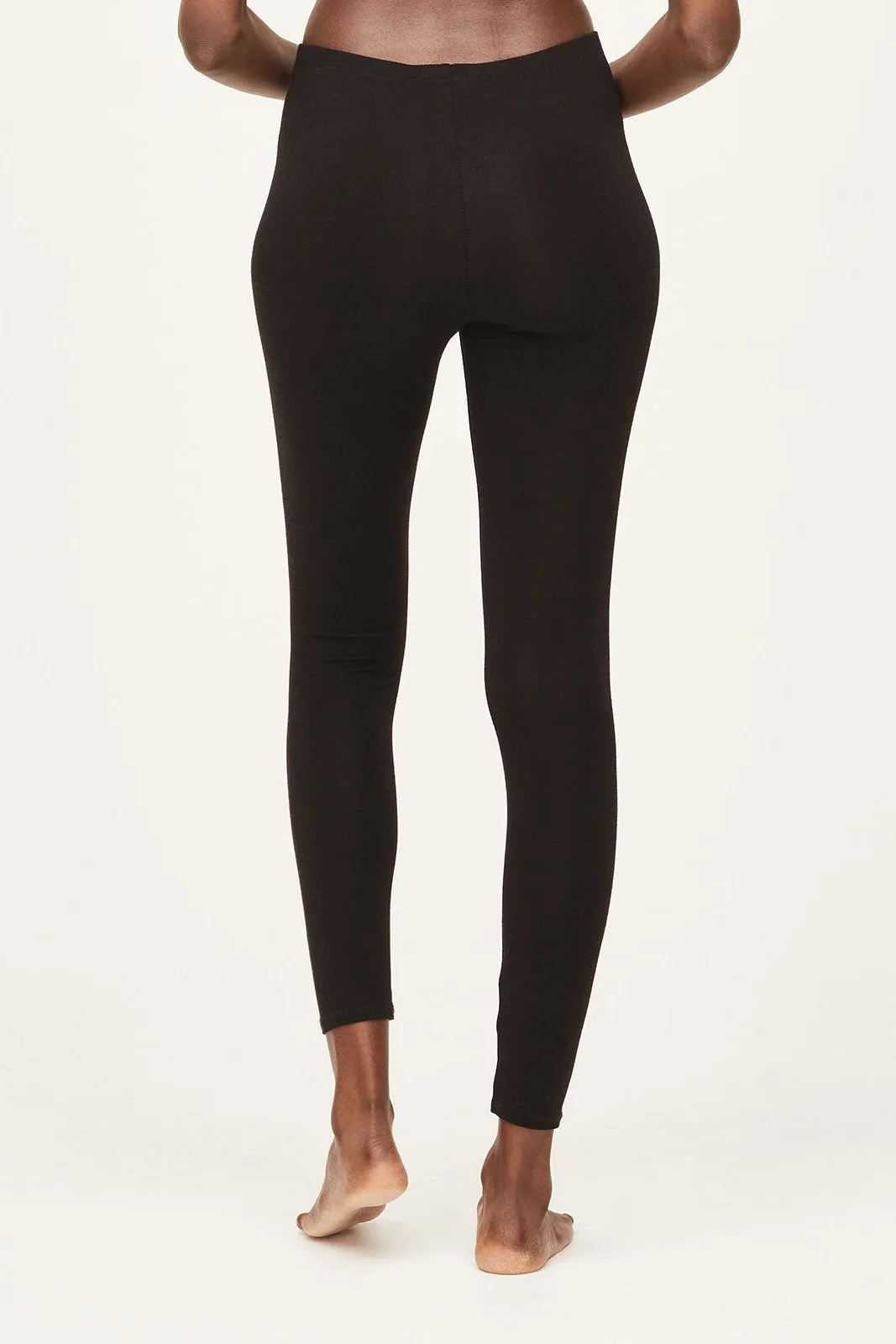 Thought Essential Bamboo Organic Cotton Base Layer Leggings In Black