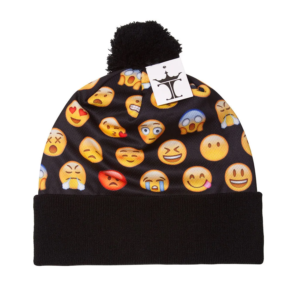 TopHeadwear Sublimation Cuffed Beanie - Emoticon