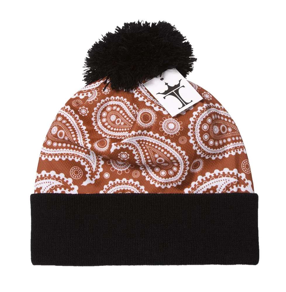 TopHeadwear Sublimation Cuffed Beanie - Paisley