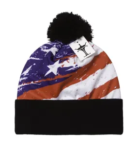 TopHeadwear Sublimation Cuffed Beanie - USA Paintbrush