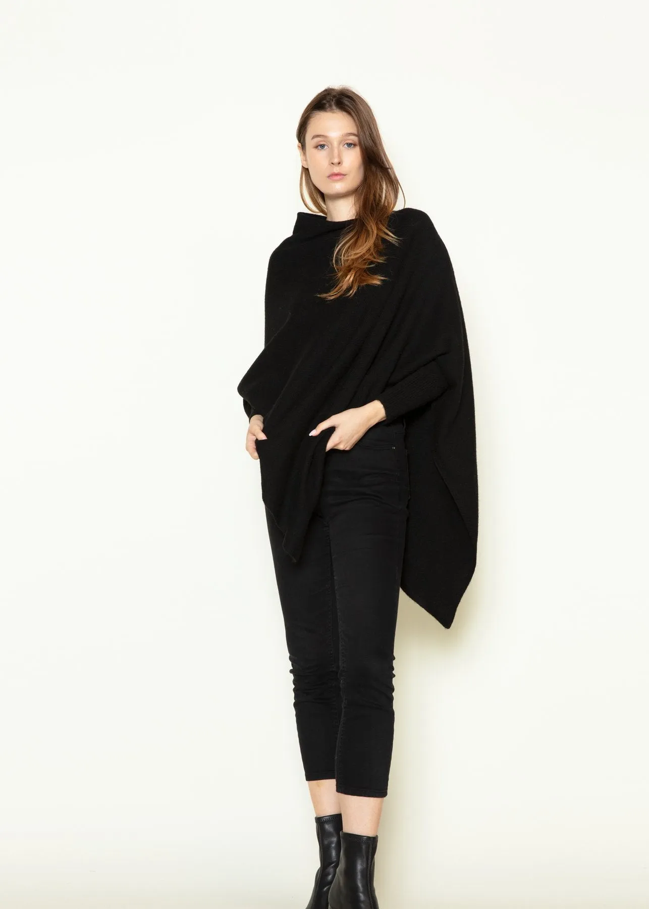 Triangle Poncho With Sleeves