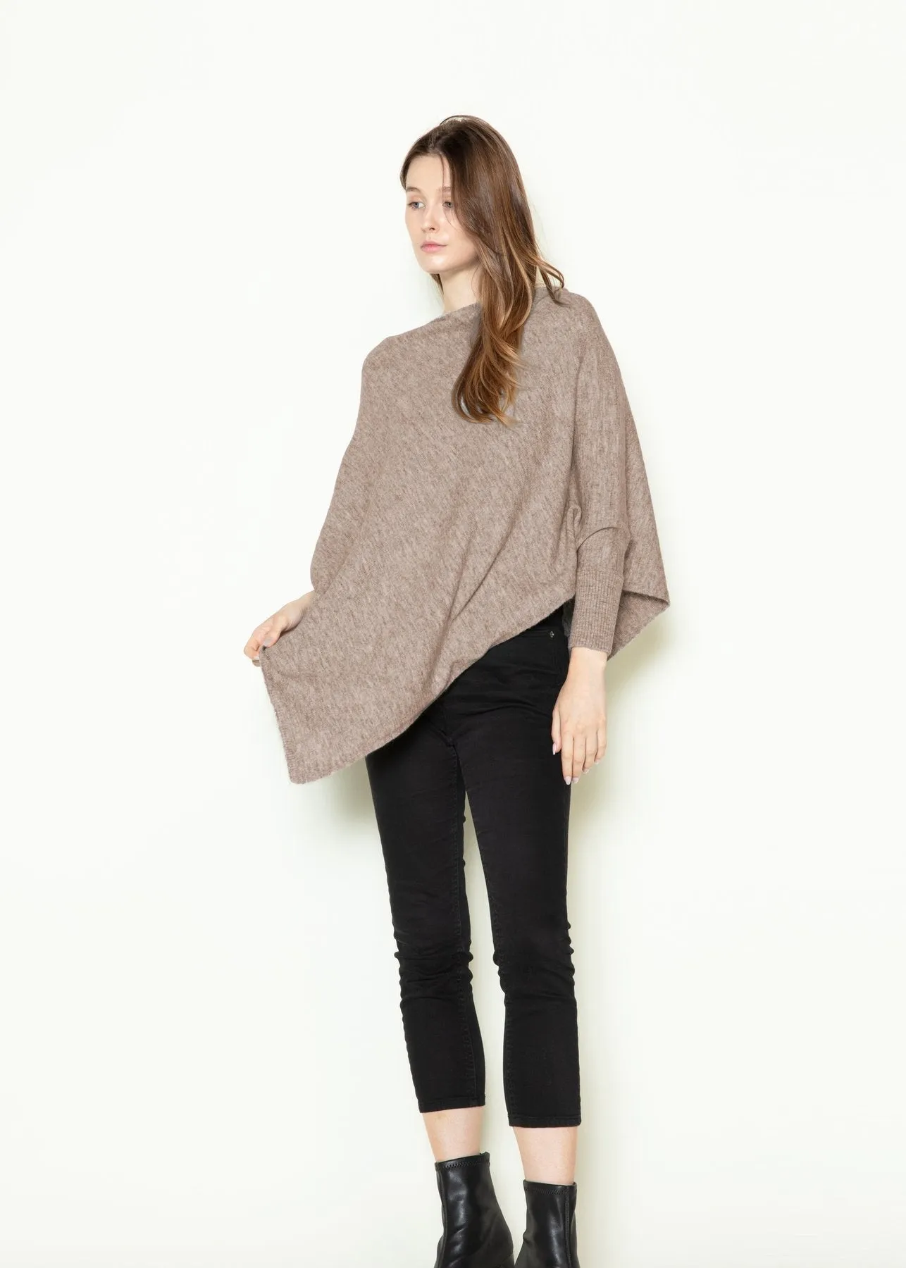 Triangle Poncho With Sleeves